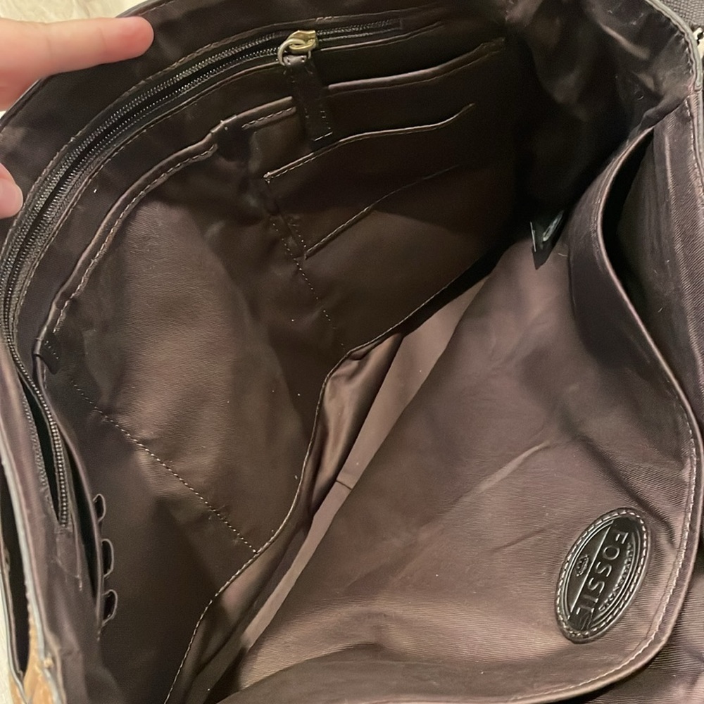 Brown genuine Leather field Messenger Bag - Picture 16 of 16